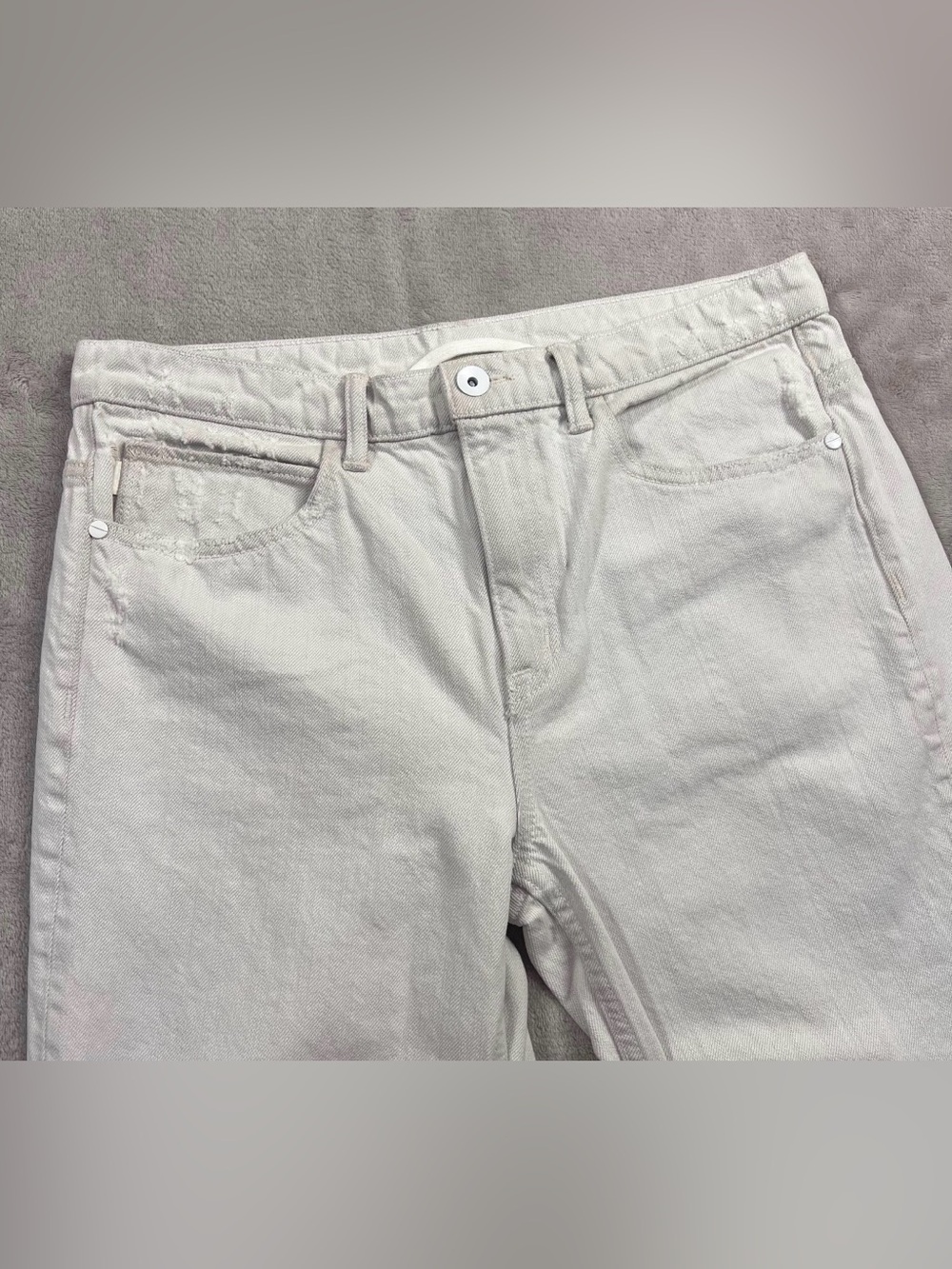 Helmut Lang Relaxed Tapered Off-White Jeans 28x30 - Picture 2 of 8